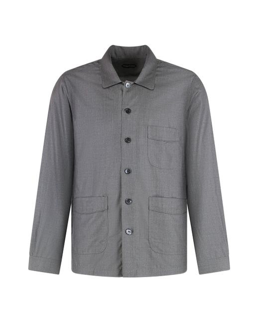 Camicia in seta di Tom Ford in Gray da Uomo