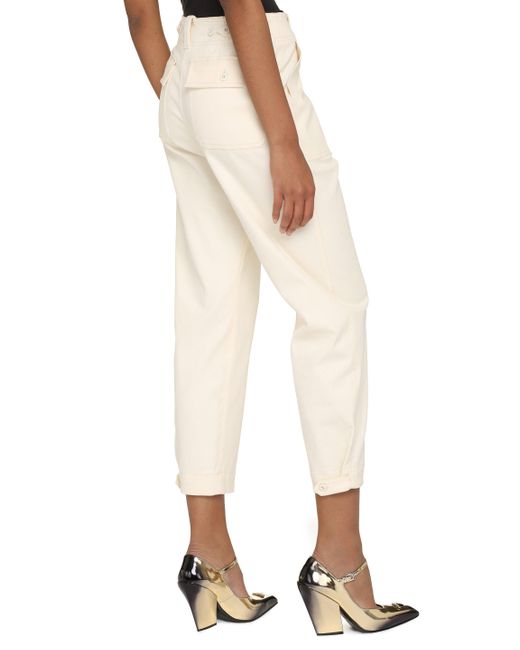 Weekend by Maxmara White Eros Stretch Cotton Trousers