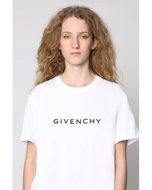 T-shirt girocollo in cotone di Givenchy in White