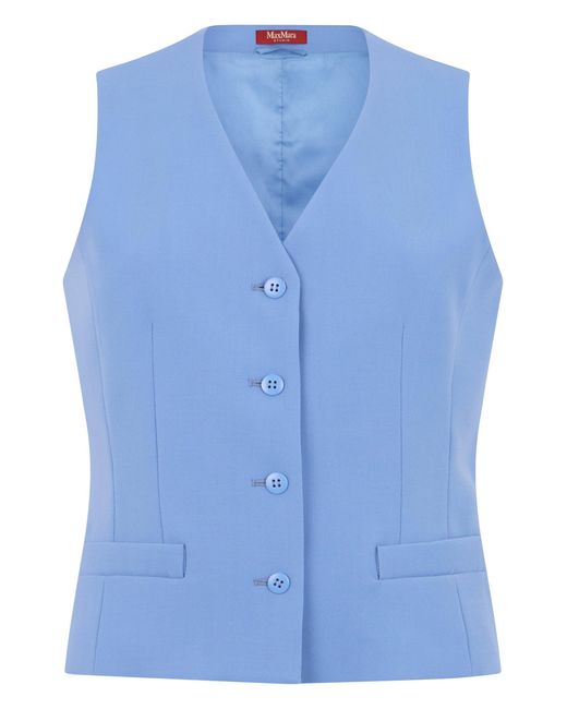 Max Mara Blue Sleeveless Sweater