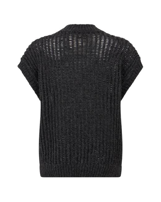 Peserico Black Vest With V-Neck