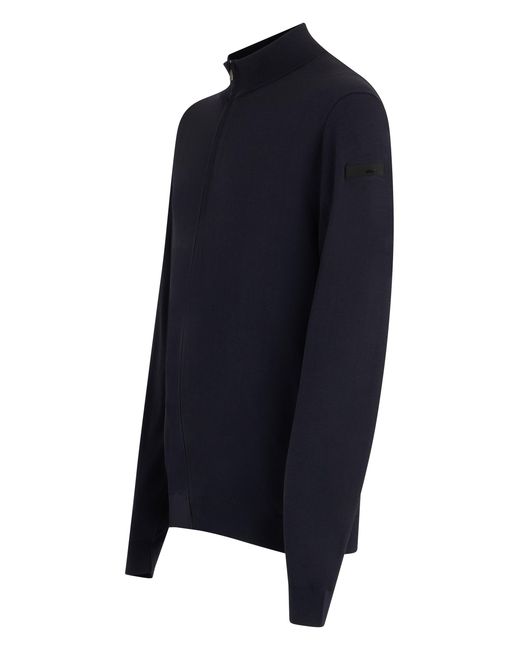 Rrd Blue Zip Hoodie With Collar for men