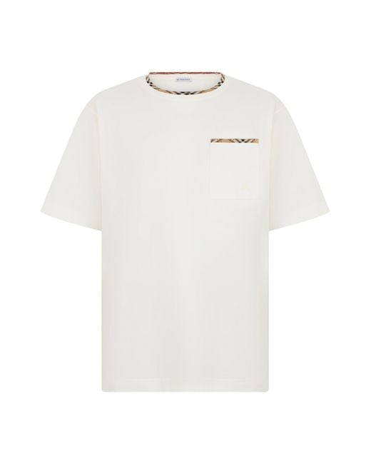 Burberry White Short-Sleeve T-Shirt for men