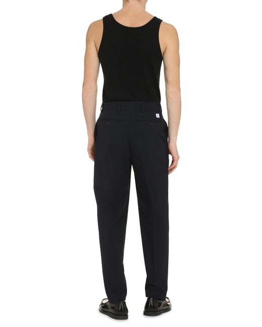 Department 5 Blue E-Motion Wool Blend Trousers