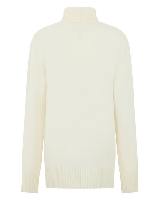 Totême White Turtleneck Sweater