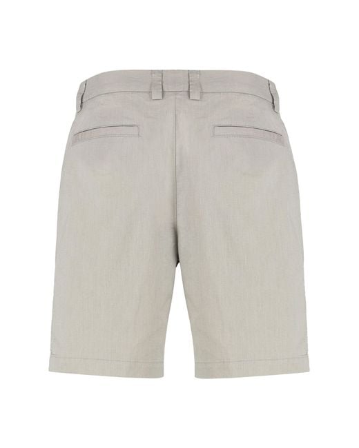 Boss Gray Cotton Blend Bermuda Shorts for men