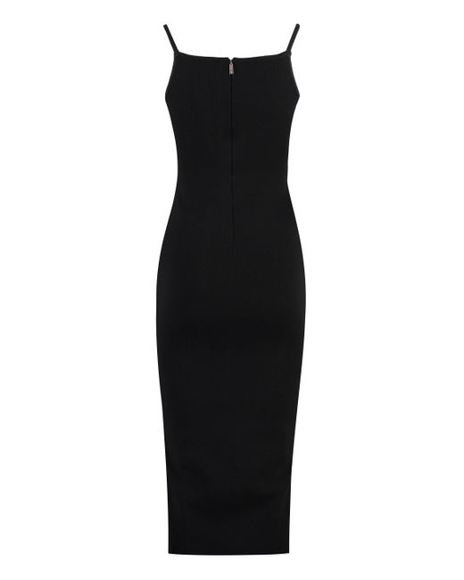 Michael Kors Black Strapless Midi Dress