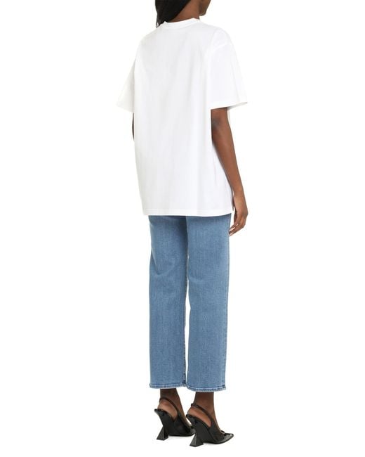 Burberry White Cotton Crew-Neck T-Shirt