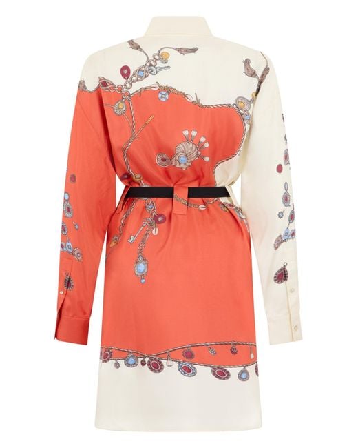 Versace Red Dress With Buttons