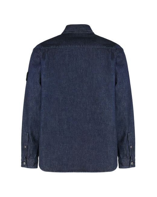 Stone Island Blue Overshirt for men