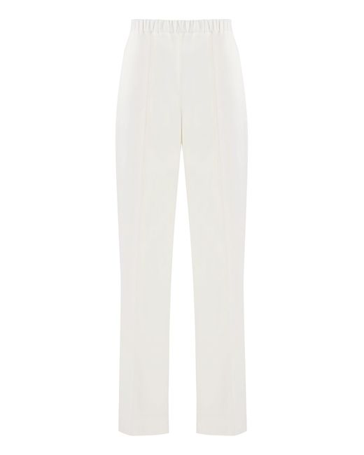 Fabiana Filippi White Straight-Leg Trousers