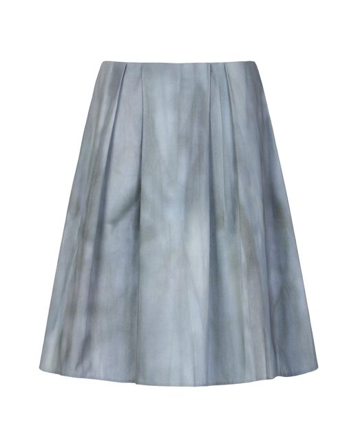 Vince Blue Knee-Length Pleated Skirt