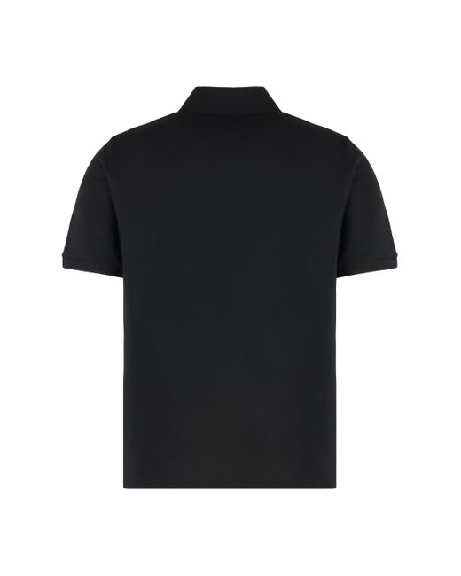 Saint Laurent Black Polo Pique T-Shirt for men