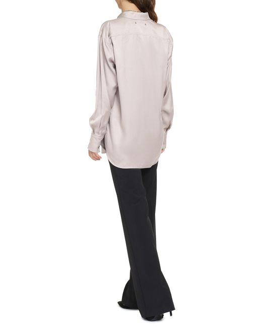Golden Goose Deluxe Brand Pink Oversized Shirt With Side Slits