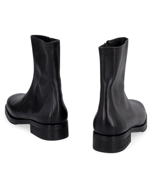 Our Legacy Black Camion Leather Ankle Boots for men