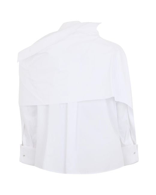 The Attico White Long-Sleeve Shirt