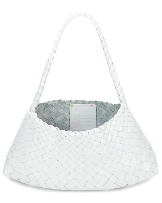 Dragon Diffusion White Woven Shoulder Bag