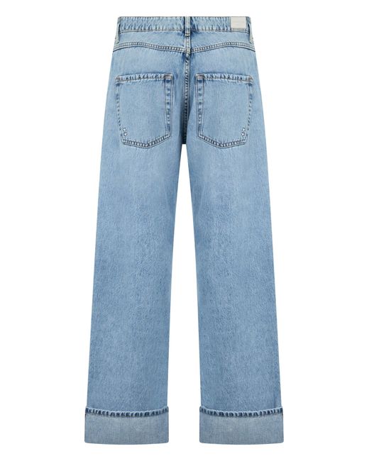 ICON DENIM Blue Jeans With Straight Cut And Cuff