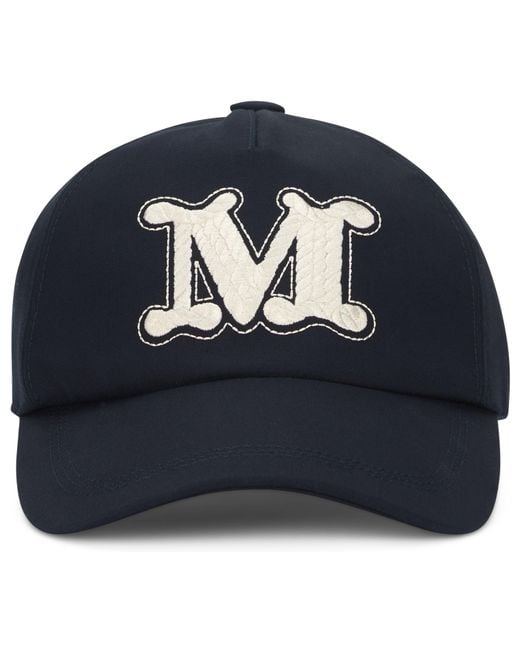 Max Mara Blue Cap With Embroidered Logo