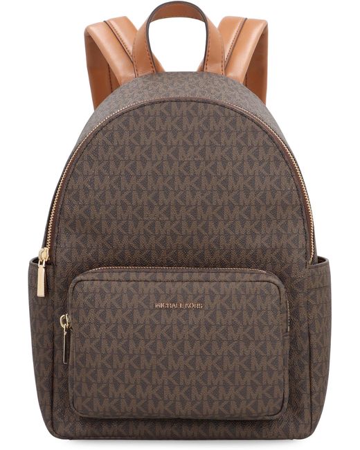 MICHAEL Michael Kors Brown Medium Tanner Backpack With Logo Print