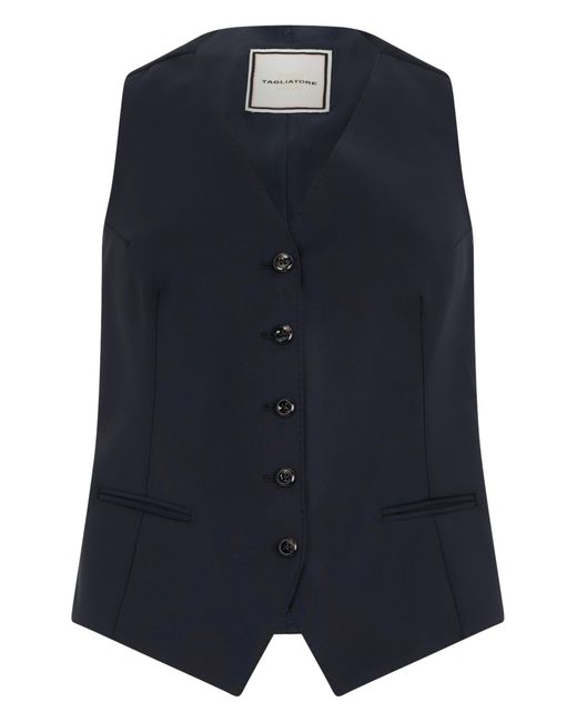 0205 Tagliatore Blue Tailored Vest Gracie