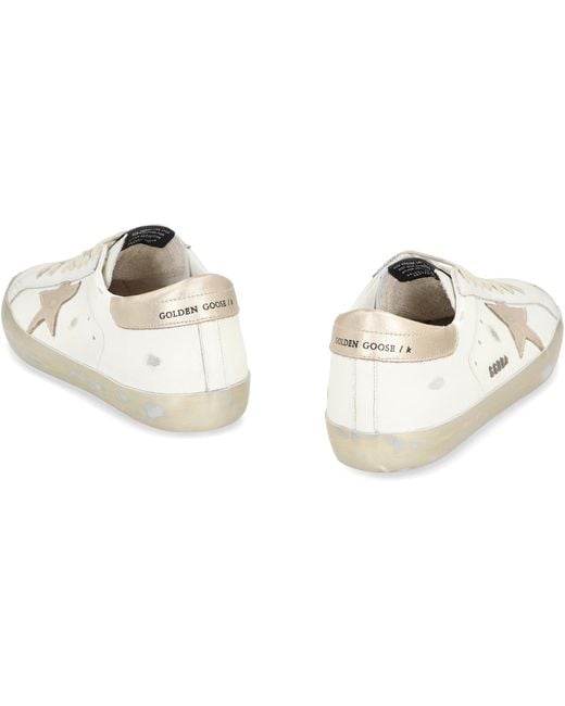 Golden Goose Deluxe Brand White Superstar Leather Sneakers for men