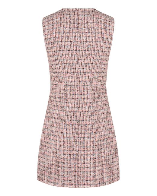 Self-Portrait Pink Mini Bouclé Dress