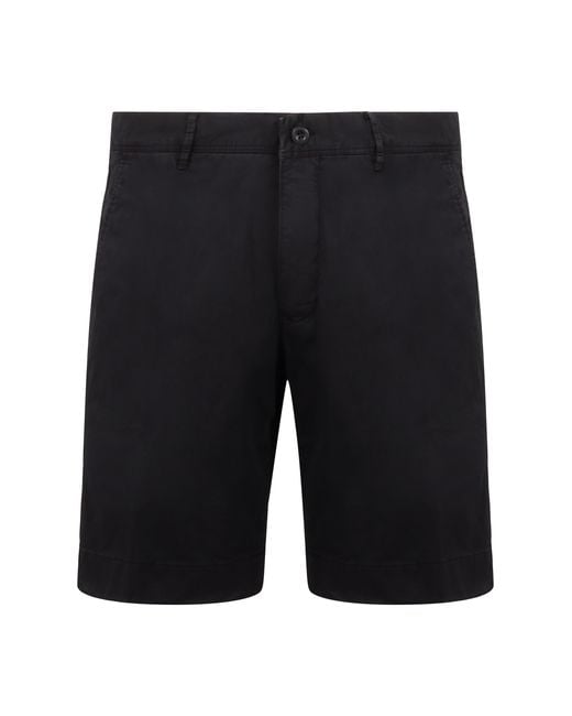 Slowear Black Cotton Bermuda for men