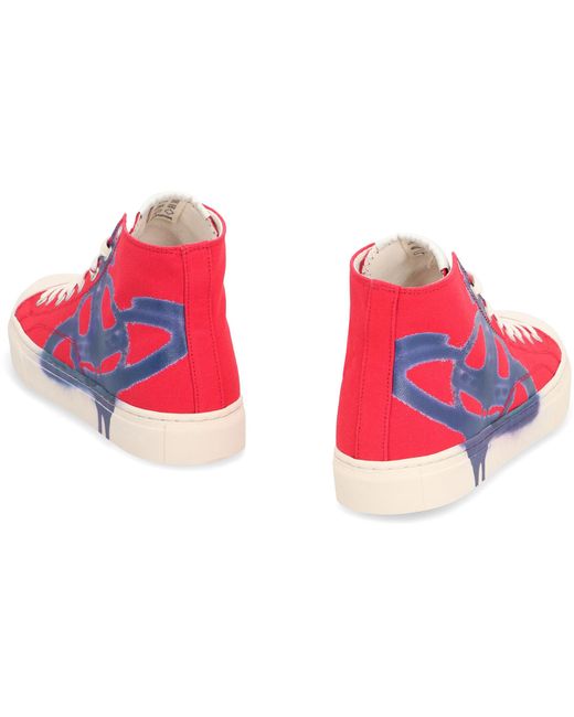 Sneakers high-top Plimsoll di Vivienne Westwood in Red