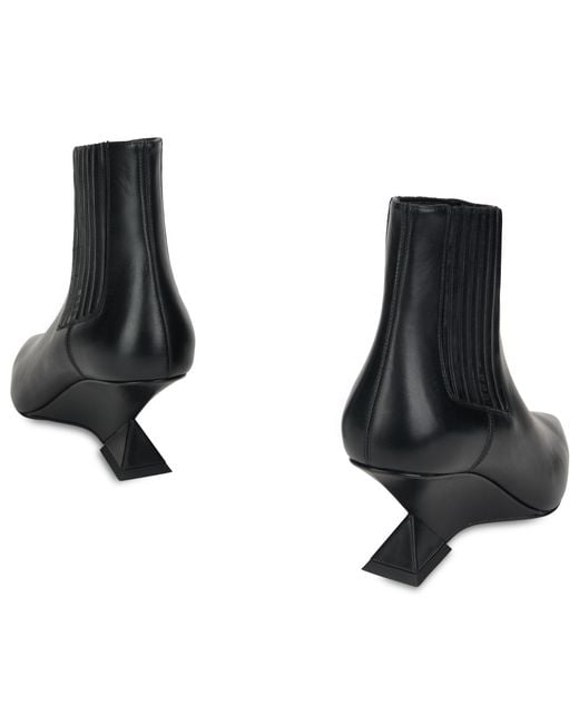 The Attico Black Ankle Boots With Heel