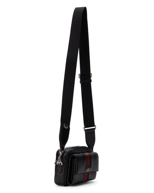 Gucci Black Leather Shoulder Bag for men