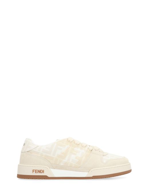 Sneakers low-top Match di Fendi in White da Uomo