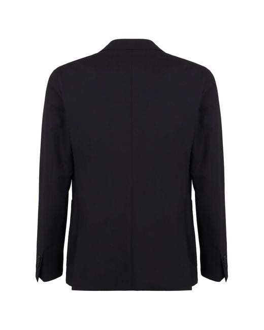 Slowear Black Single-Breasted Jacket With Two Buttons for men