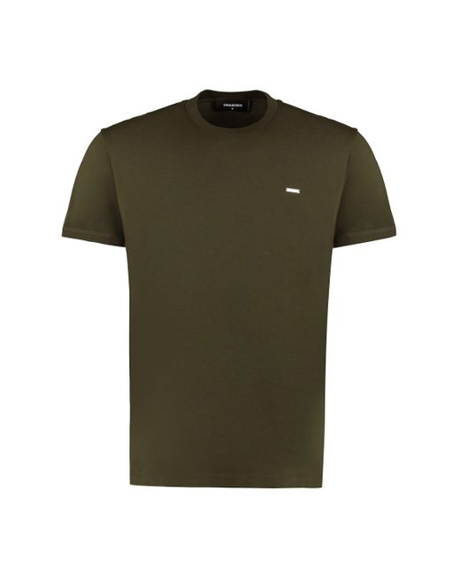 T-shirt in cotone con logo di DSquared² in Green da Uomo
