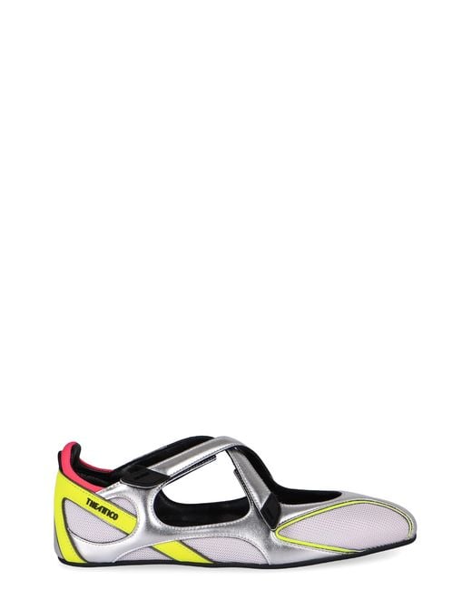 The Attico Black Holographic Ballerina Silver Floor 01
