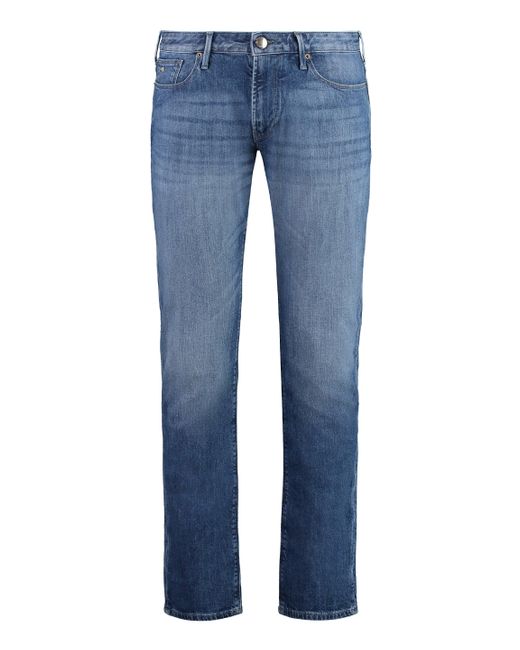 Jeans slim fit a 5 tasche di Emporio Armani in Blue da Uomo