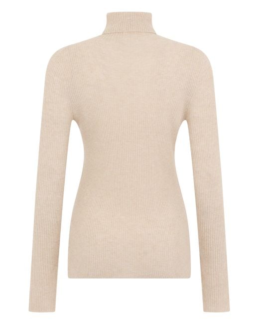 Fabiana Filippi Natural Inspired Cashmere & Silk Turtleneck Sweater For