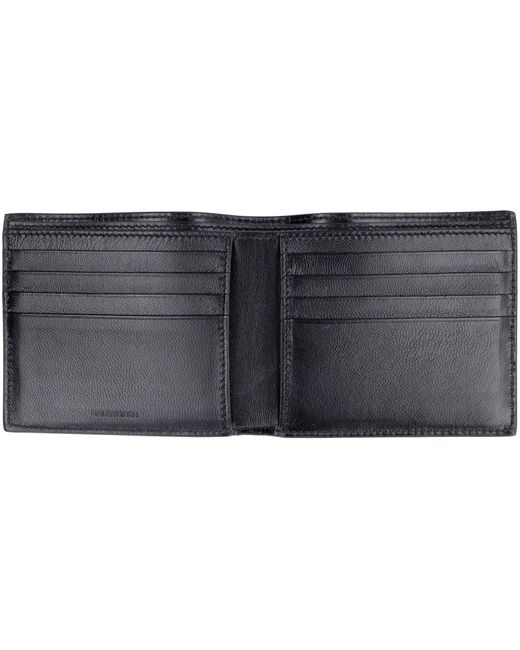 Balenciaga Black Logo Leather Wallet for men