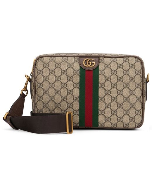 Gucci Gray Shoulder Bag With Monogram Pattern for men