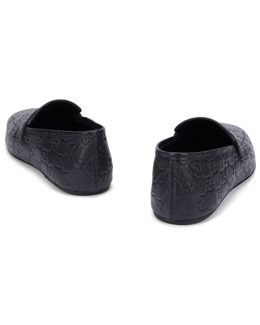Gucci Black Leather Moccasin for men
