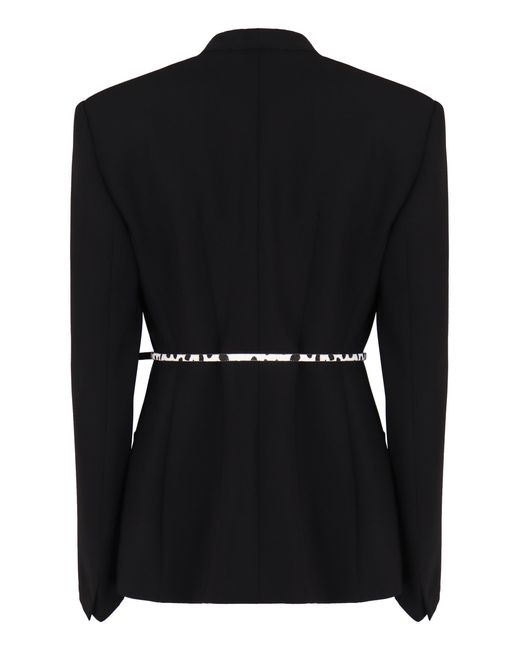 Max Mara Black Single-breasted Blazer With Belt