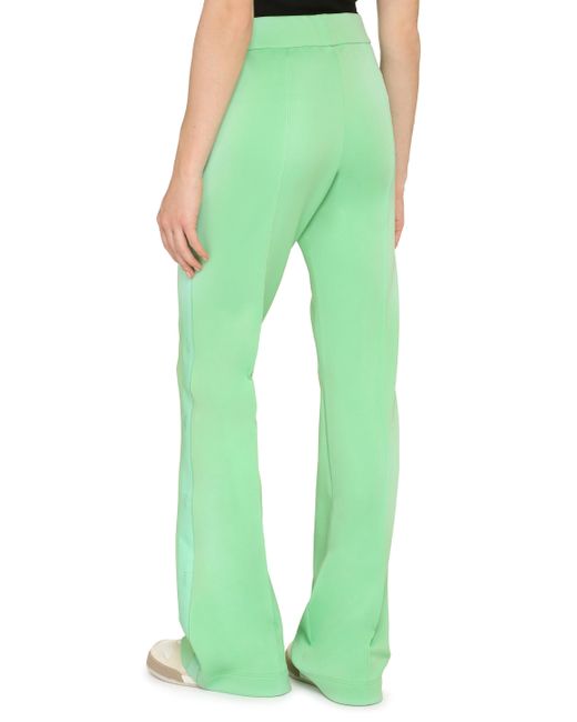 Fendi Green Logoed Side Stripes Track-pants