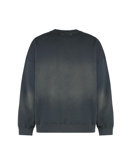 Felpa girocollo in cotone di Golden Goose Deluxe Brand in Gray da Uomo