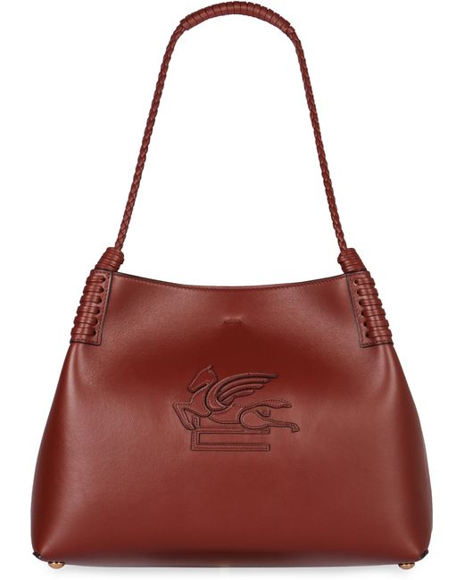 Etro Red Mini Leather Tote Handbag