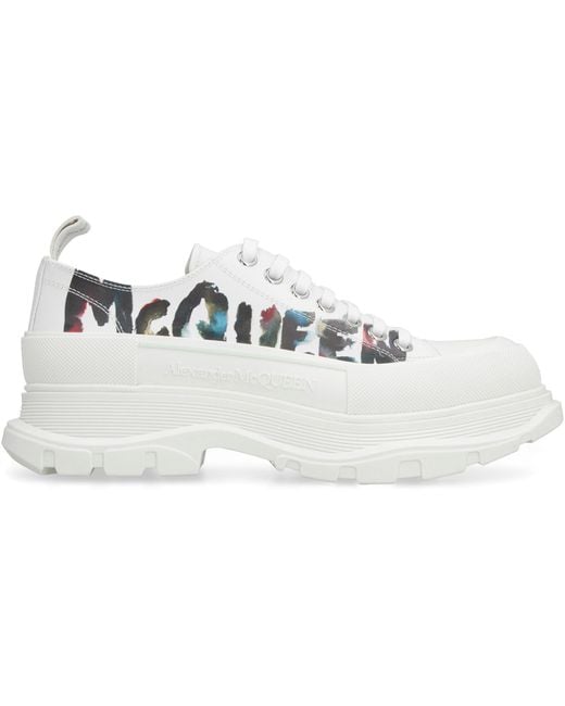 Alexander McQueen Tread Slick Lace up Shoes in White for Men Lyst UK