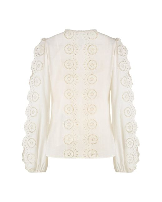 Zimmermann White Lucky Cotton Shirt