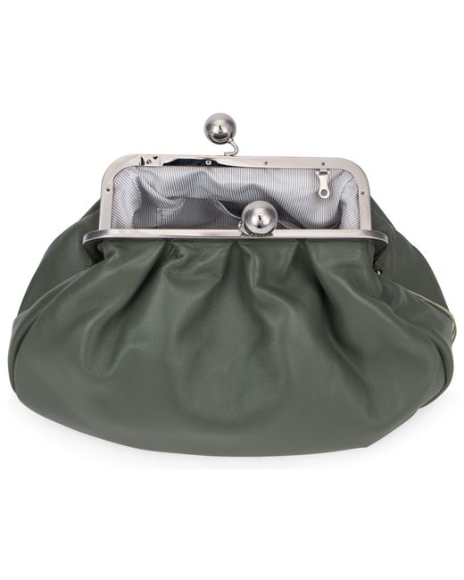 Weekend by Maxmara Green Clutch With Metal Closure