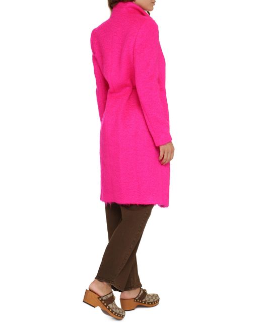 Genny Pink Mohair Blend Coat