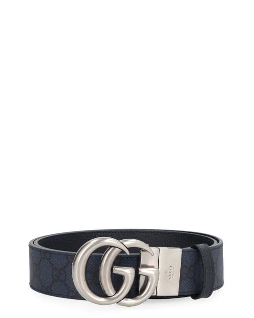 Cintura reversibile GG Marmont di Gucci in Blue da Uomo