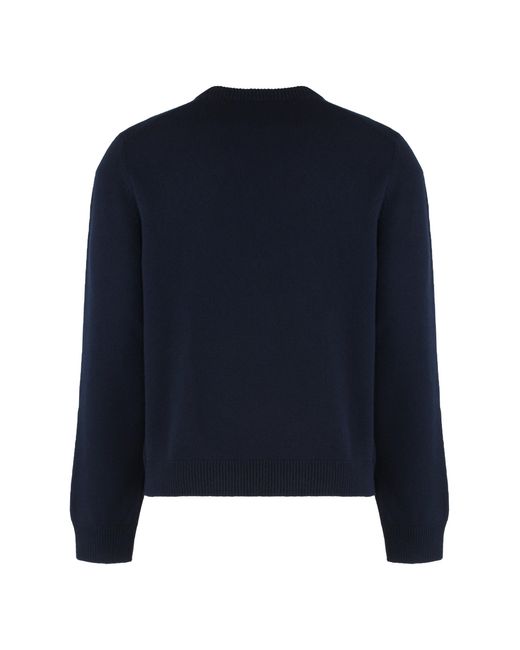 Gucci Blue Wool Sweater Made With Intarsia for men